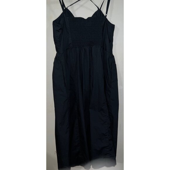 A New Day Black Sleeveless Midi Dress Size L Made In China 100% Cotton - Picture 2 of 3
